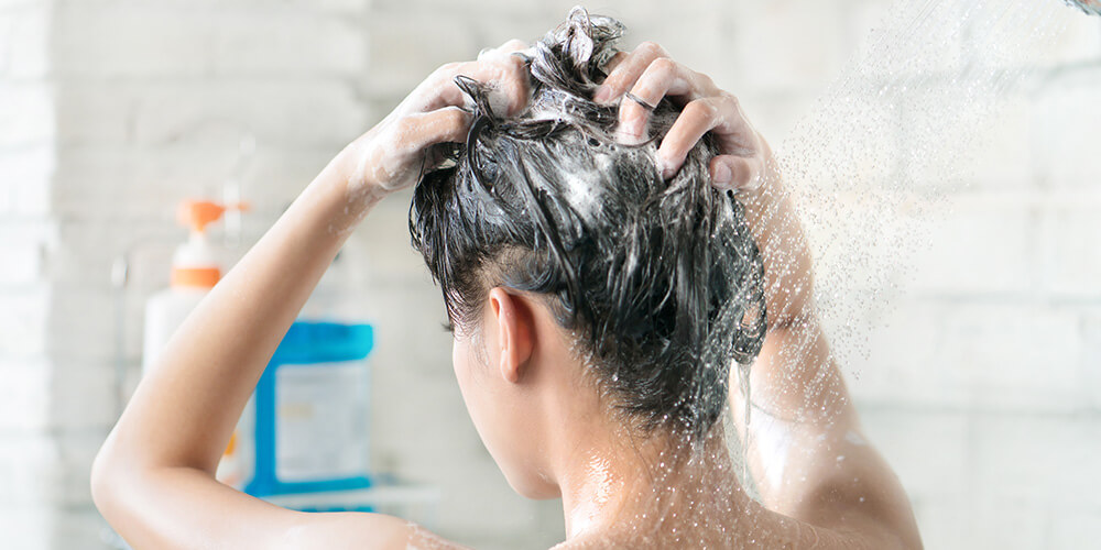 Girl Washing Her Hair