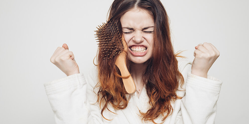 woman with tangles